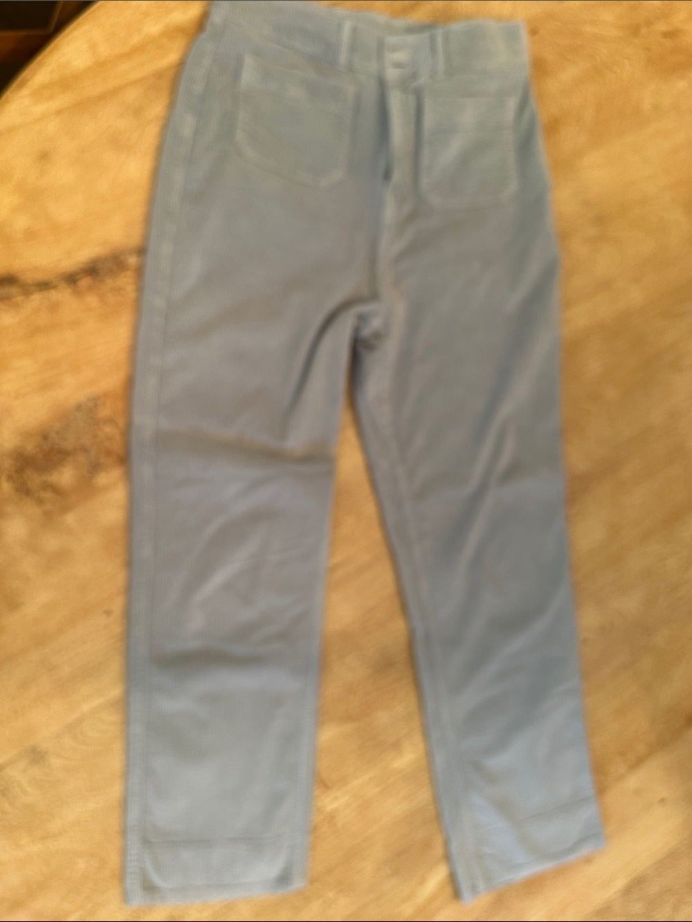 Faherty Pale Blue Patch Pocket Straight Leg Corduroy Pants